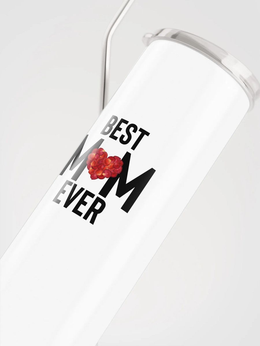 Rose Heart Mom Stainless Steel Thermos Tumbler with Straw, leak proof cup lid, Rose Heart Tumbler for women, mug, portable Bottled Water Bottle. product image (4)