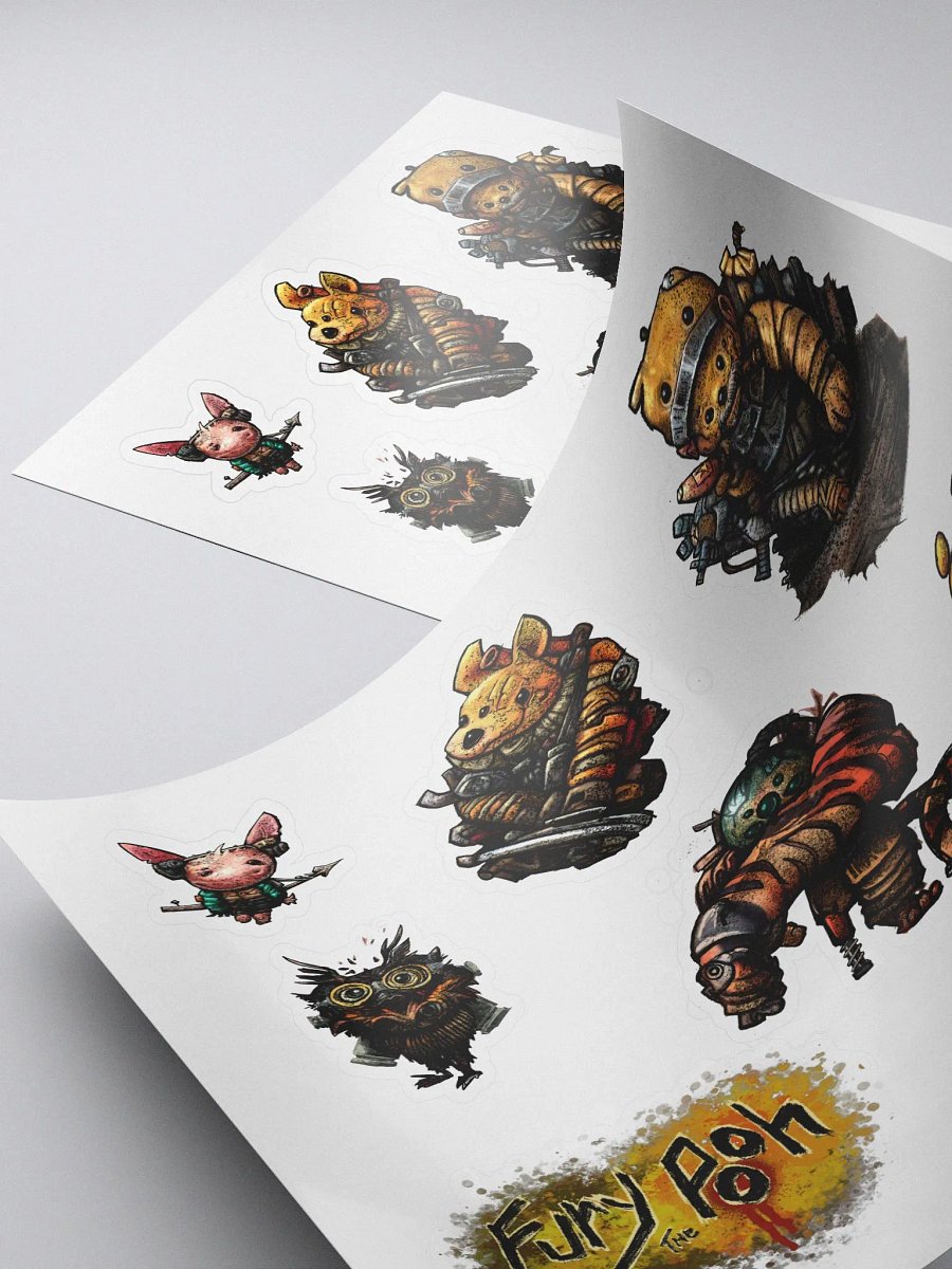 Fury the Pooh sticker sheet product image (4)