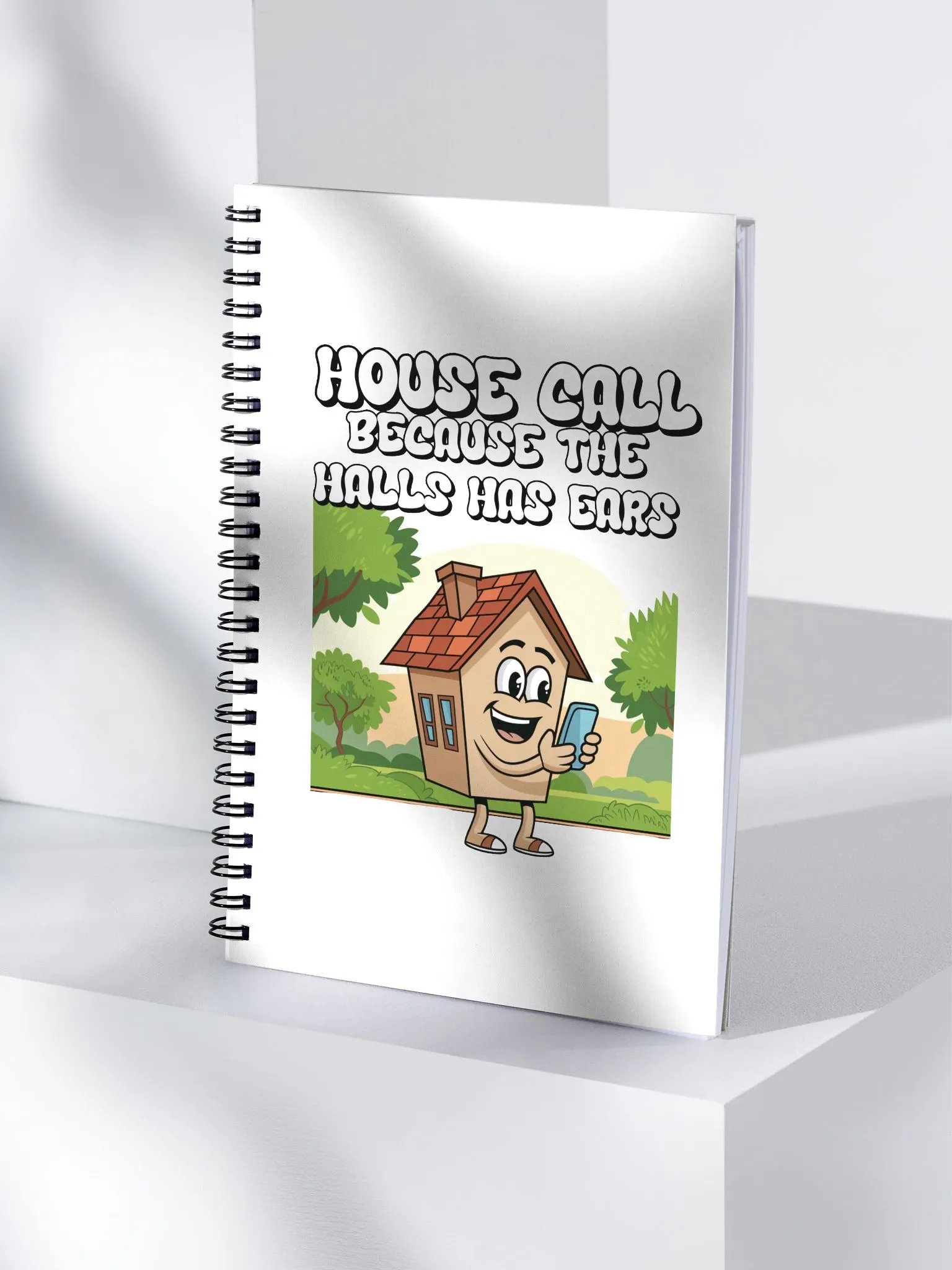 House Calls - Because The Halls Has Ears - Funny Wordplay Spiral Notebook product image (3)