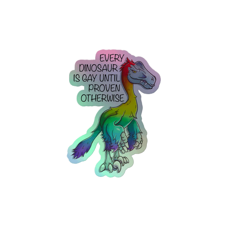 Rainbow Raptor Holo Sticker product image (2)