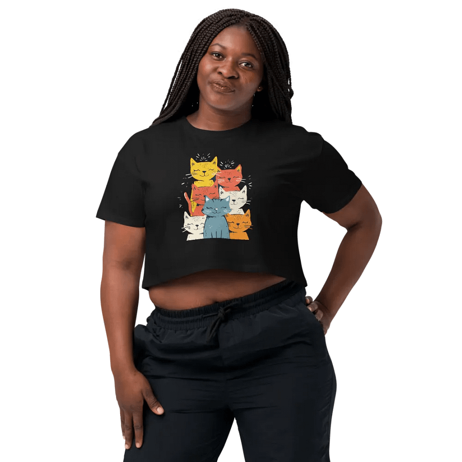 Kaleidoscope Of Kittens - Crop Top Relaxed Fit Women product image (2)