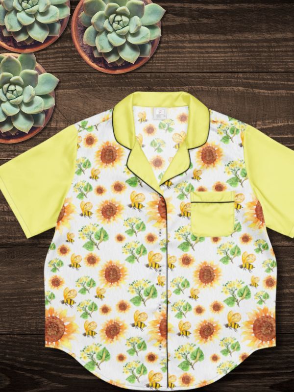 Yellow Sunflower Sleepwear Top product image (1)