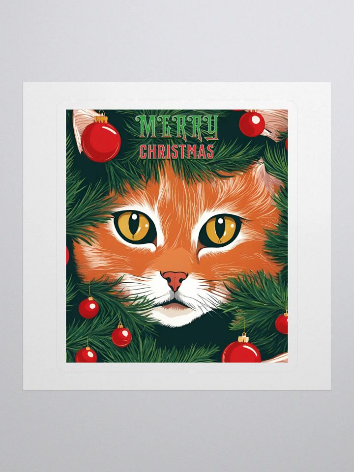 Merry Christmas - Cat in Tree - Cat Lover's Design product image (1)
