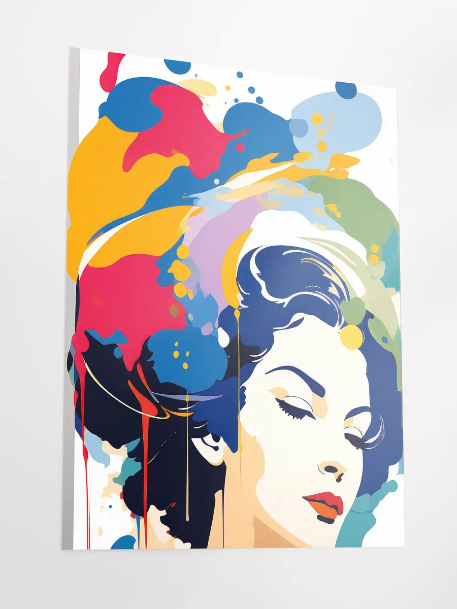 Abstract Woman v1 - Vintage Style Poster - Girly - Medium Size 18x24 Inches product image (3)
