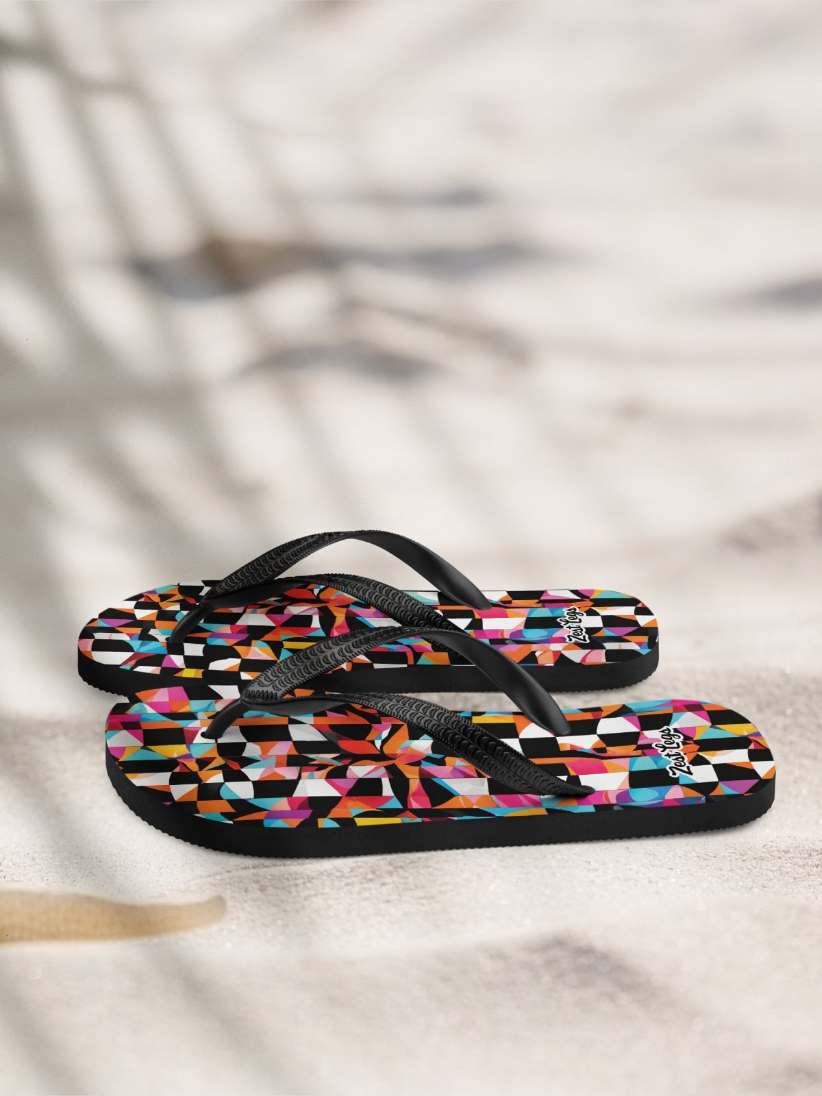 Flip flops "Colorful Modern Abstract Checkered Art" product image (3)