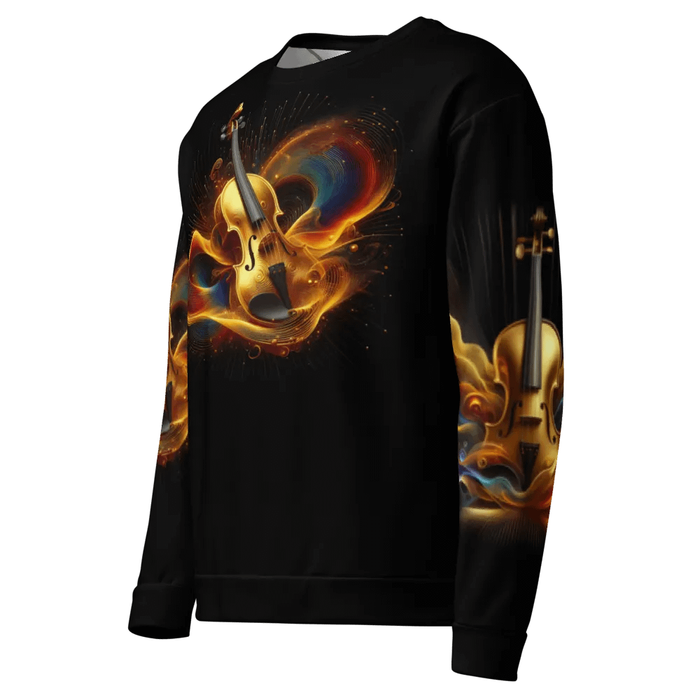 Golden Violin Musical Instrument - All-Over Unisex Sweatshirt #18 product image (4)