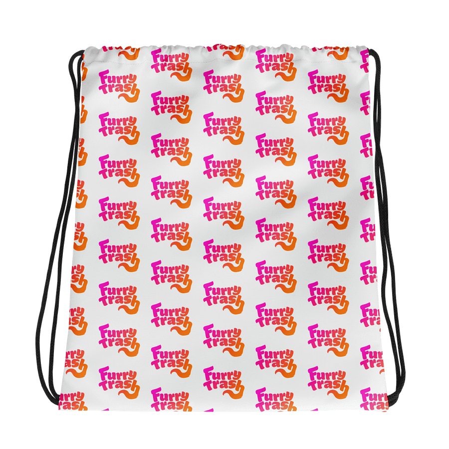 Furry Trash Patterned Drawstring Bag - Bubble Logo (Sunrise) product image (1)