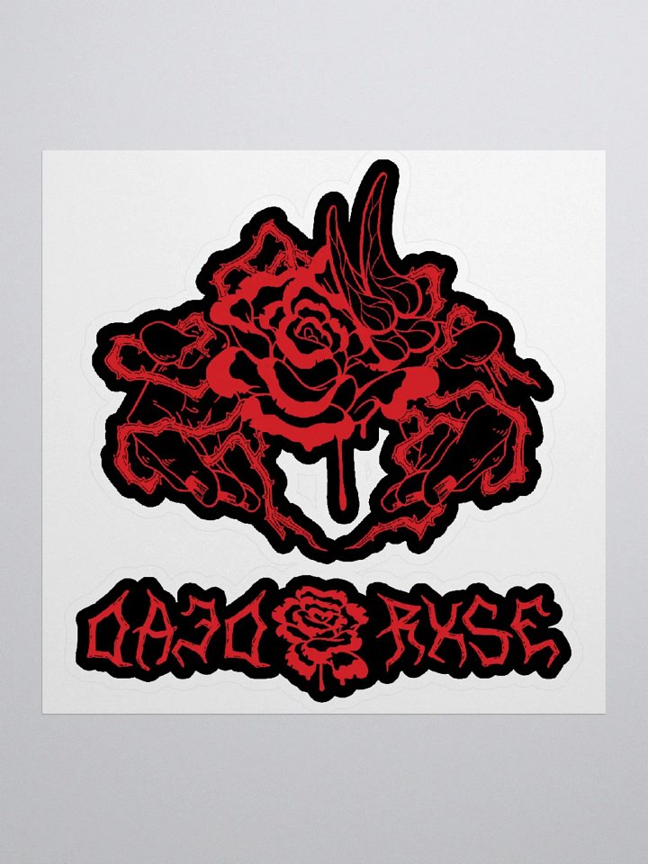 DEAD RXSE - Kiss Cut Black Stickers product image (1)