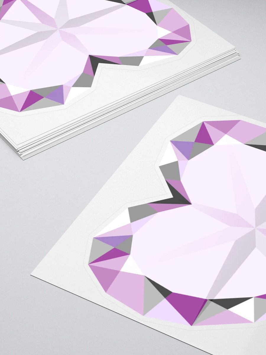 Crystal Pride Heart (Ace Pride) Cut Sticker product image (4)