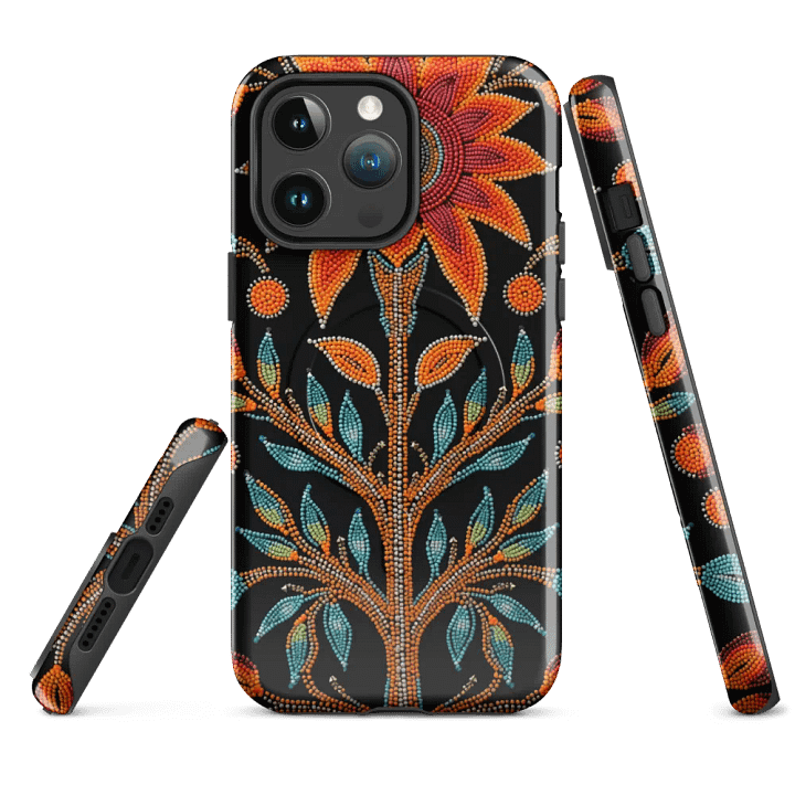 Floral Dot Faux-beaded iPhone® MagSafe® Case product image (1)