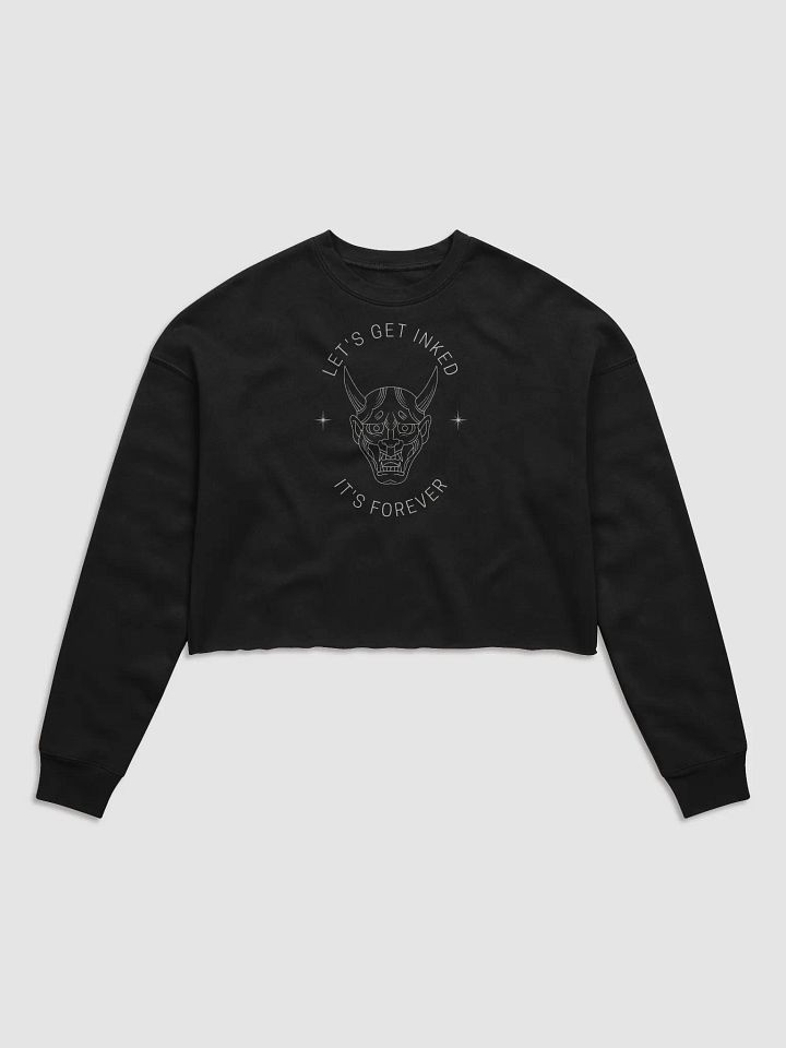 "Let’s Get Inked" Oni Mask Cropped Sweater product image (1)