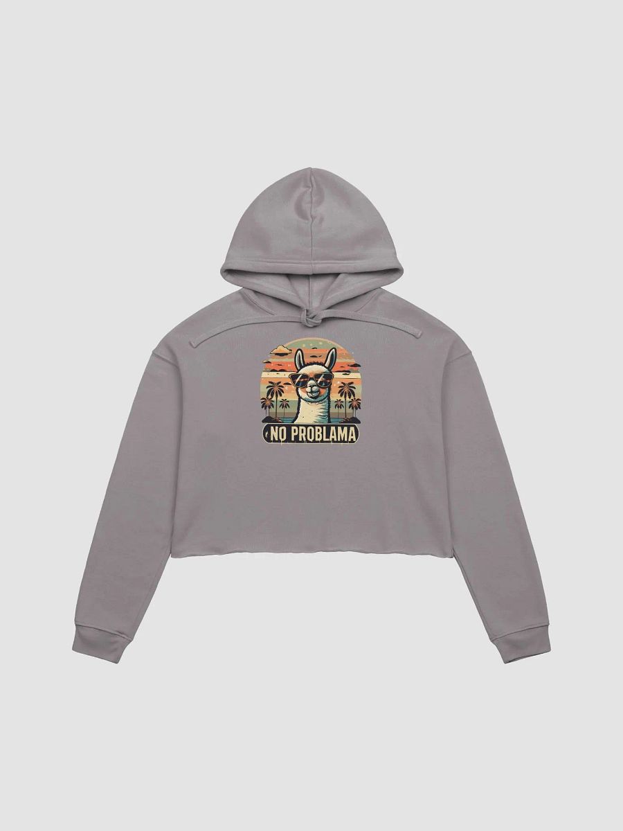 Chill Llama: Sunset Saga Women's Crop Hoodie product image (2)