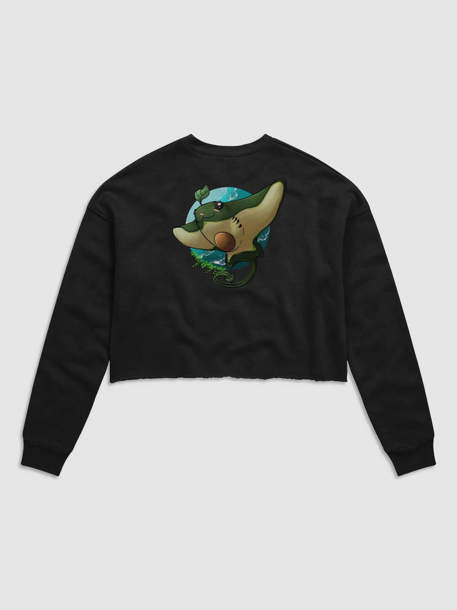 I Heart Avocado Cartoon Crop Sweatshirt product image (9)