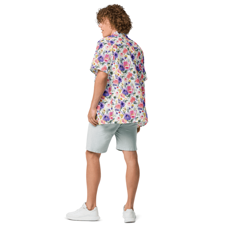 PINK AND PURPLE FLOWERS HAWAII SHIRT product image (6)