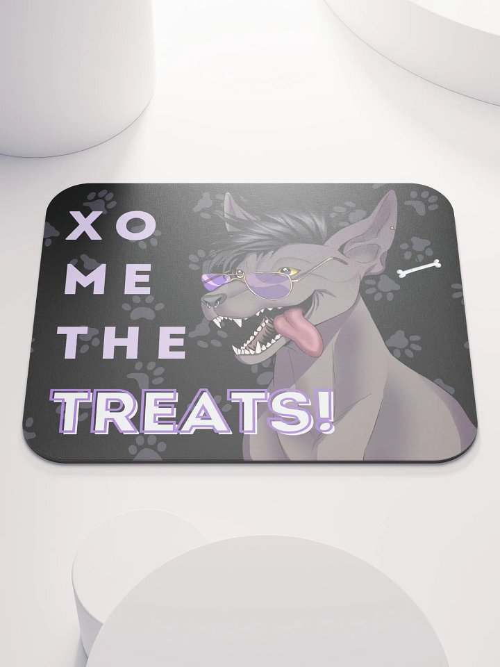 "Xo Me the Treats!" Mousepad - Black product image (1)