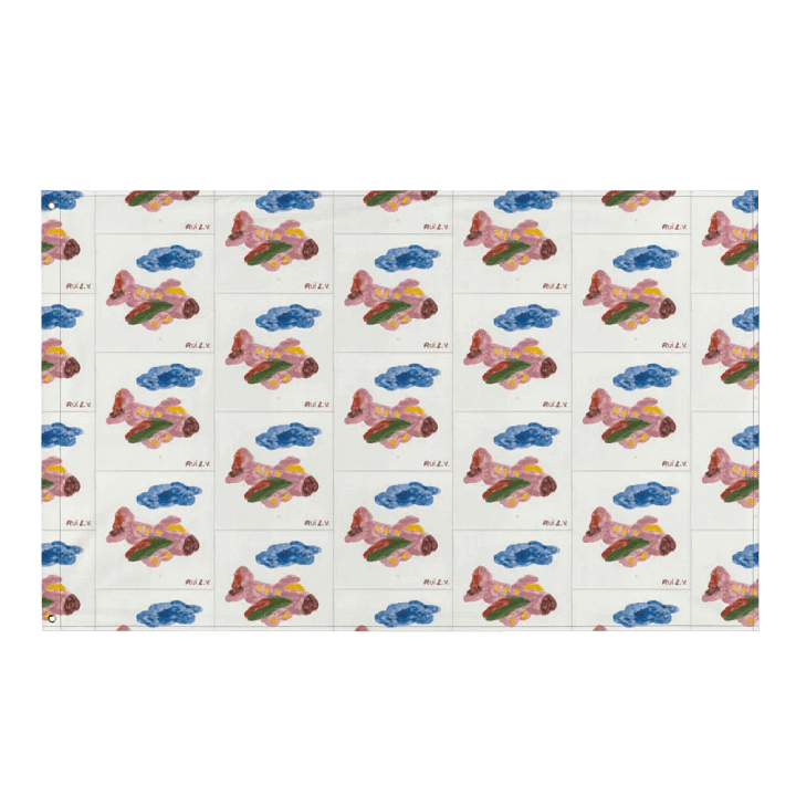 Kid Airplane (All-Over Print Flag) product image (1)