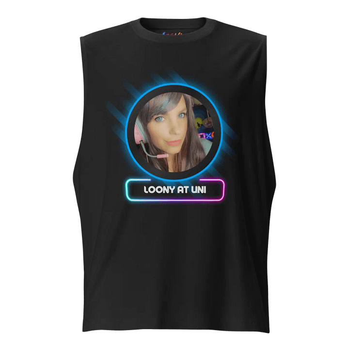 Loony Avatar Muscle Tank (purple wall square background) product image (1)