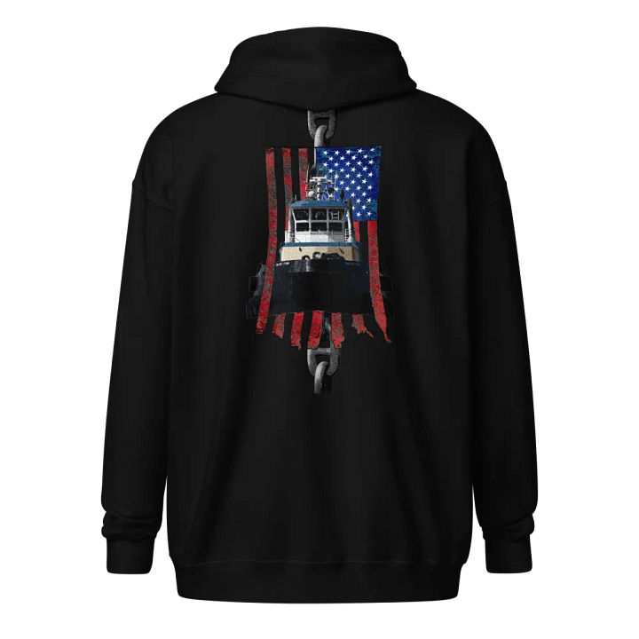 Pacific Titan Chain & CE Flage Zip Hoodie product image (1)