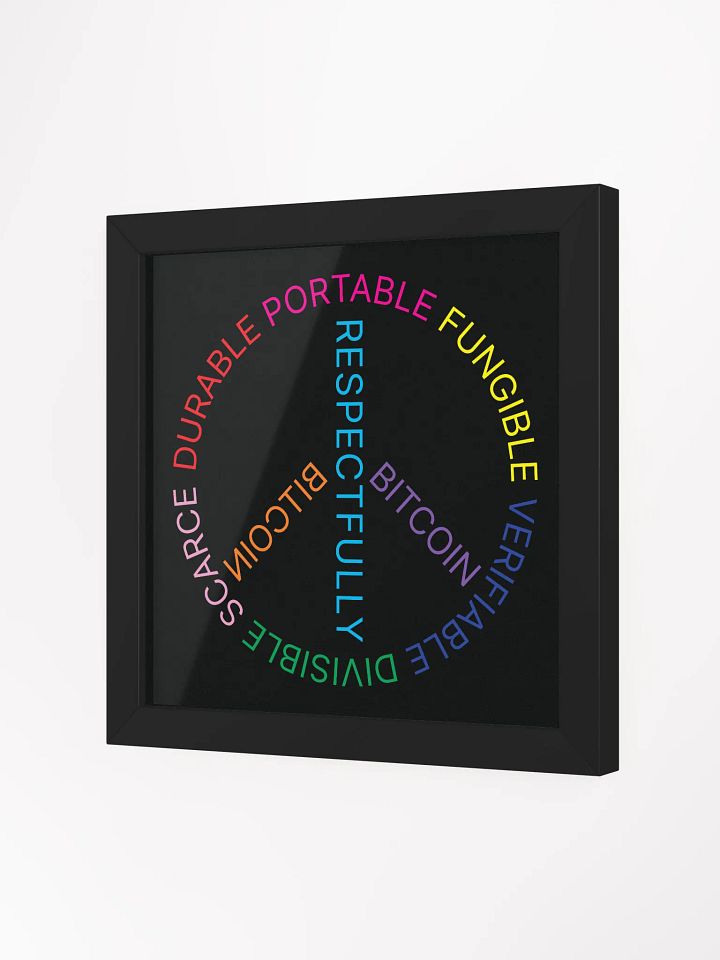 Bitcoin Peace Poster [framed] product image (2)