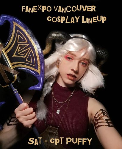 AYUP LADS
FanExpo Vancouver starts tomorrow, ARE YALL HYPED? 

I'm hella excited to get back to cosplaying after how stressfu...