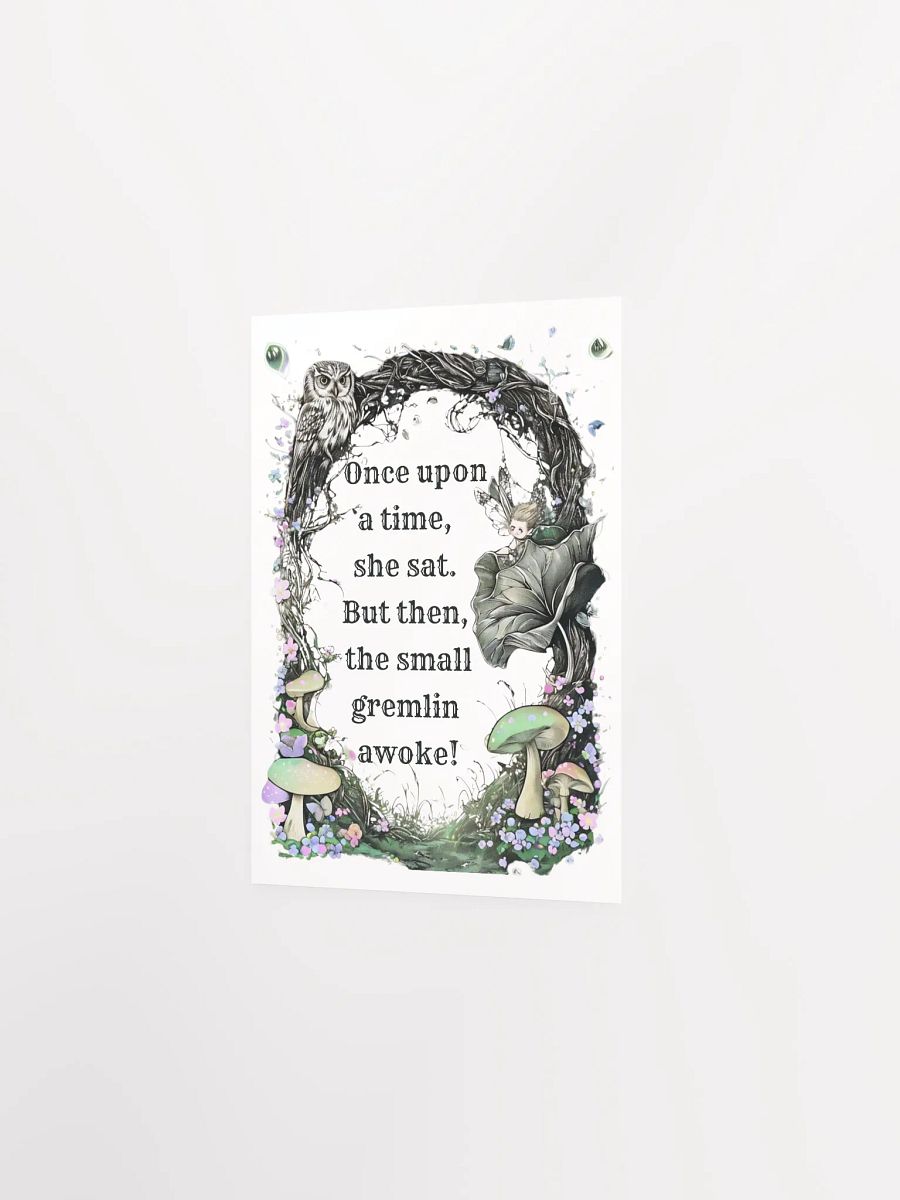Once Upon A Time She Sat... - Funny Fairytale Wall Art For Mom product image (10)