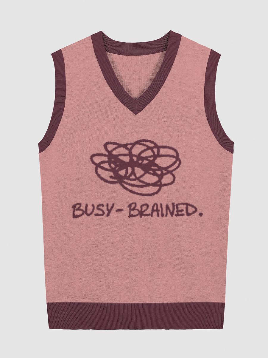 BUSY-BRAINED (lg. design, duotone maroon) knitwear vest product image (3)