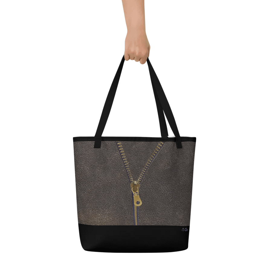 Golden Zipper Leather-Look Large 16