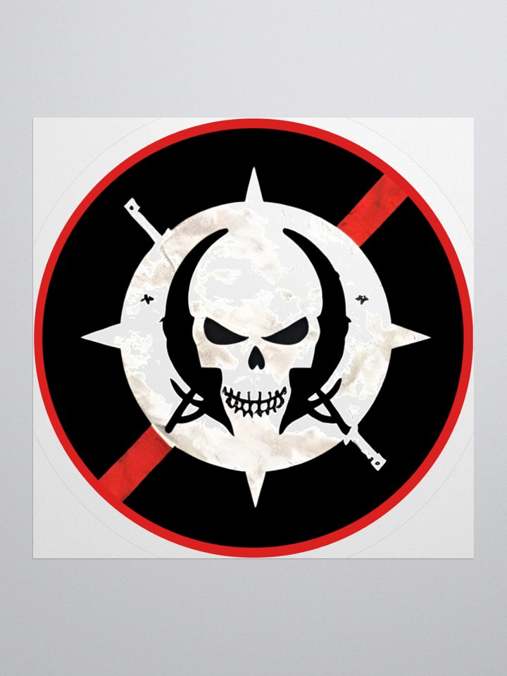 Blackjack Raiders Skull and Rifles Emblem Kiss Cut Stickers product image (1)