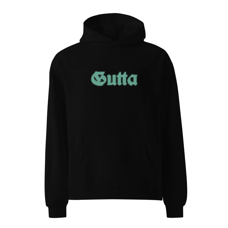 Gutta Mint Green Graphic Oversized Hoodie product image (1)