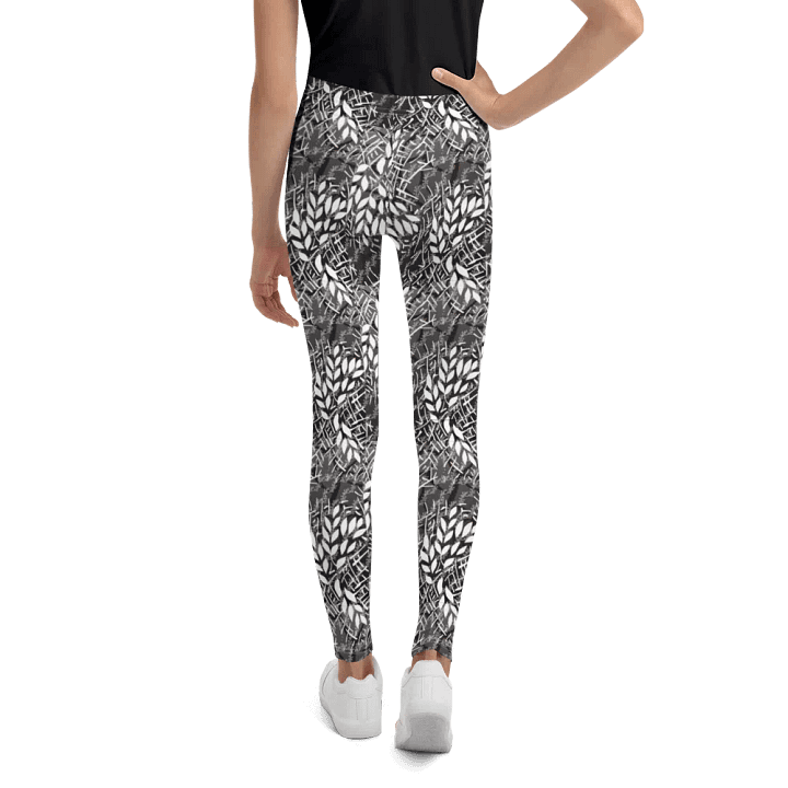 JoBeths' Signature Leggings 👖 Youth White Leave's 🍃 Design product image (2)