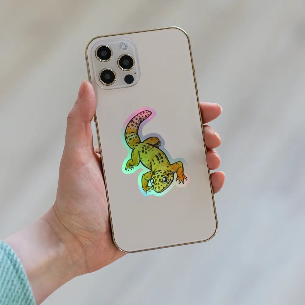 Dazzling Gecko Holographic Sticker product image (1)