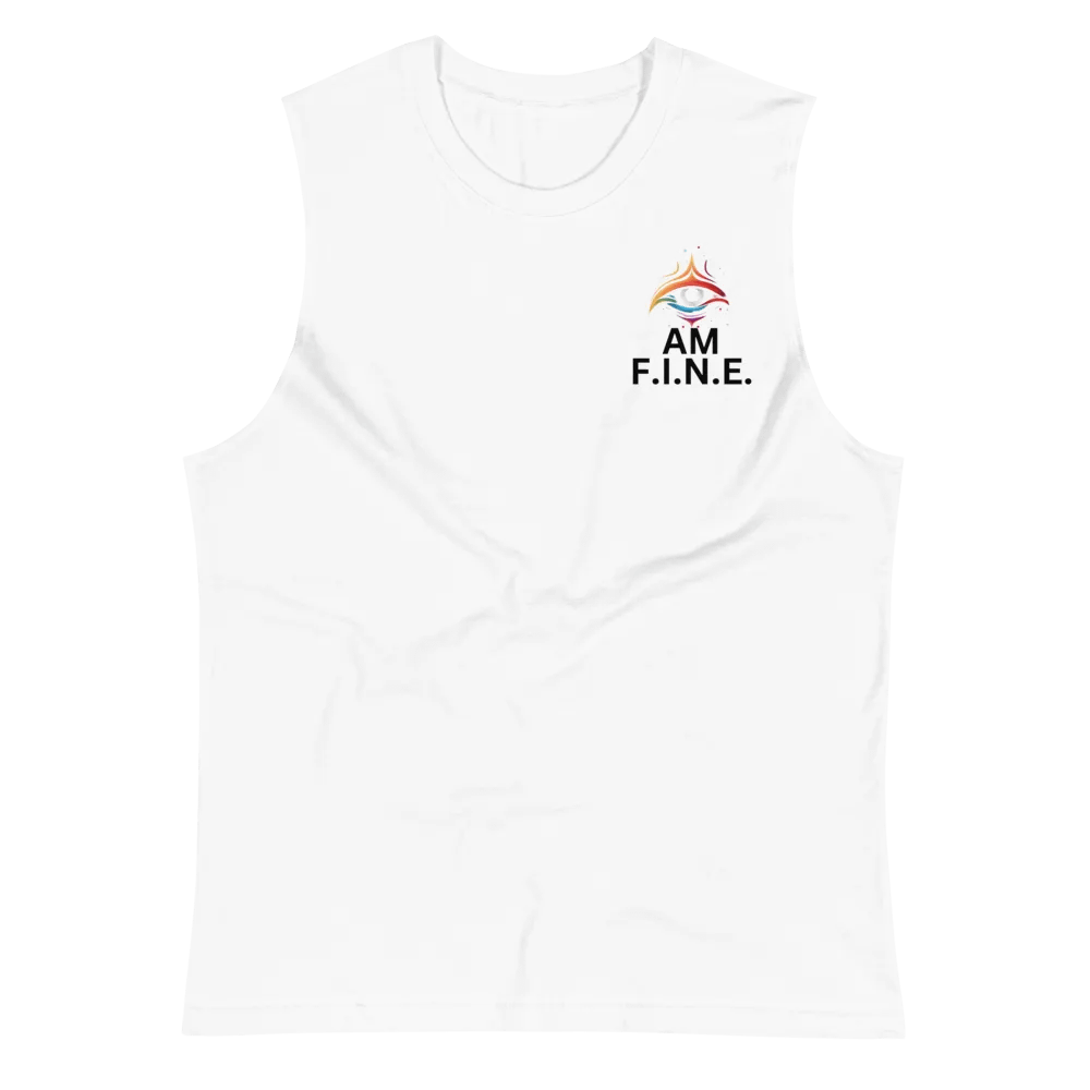 Whole World Apparel No Sleeve White T product image (3)