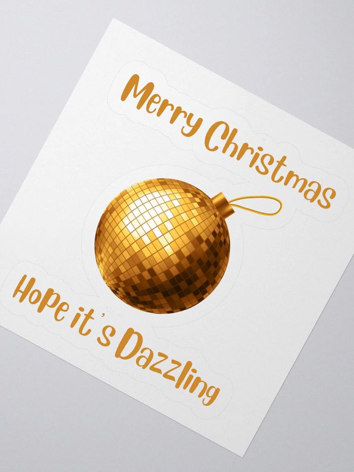 Dazzling Christmas Mirrorball Sticker - Gold product image (2)