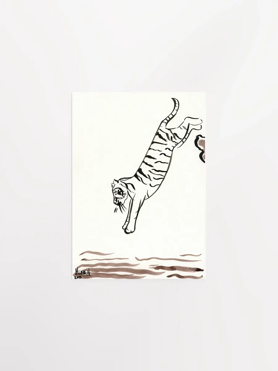 Jumping Tiger Art Print product image (2)