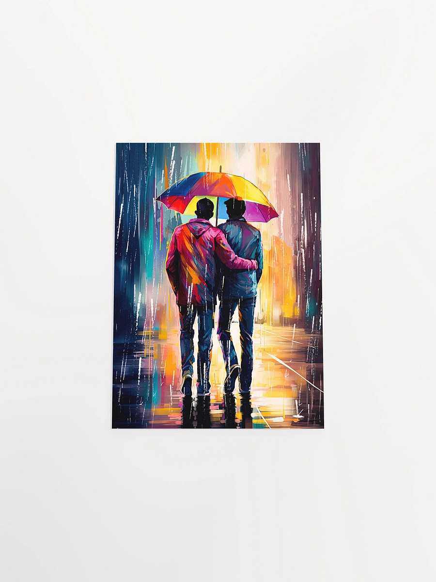 Gay Love In The Rain – Romantic Matte Poster product image (4)
