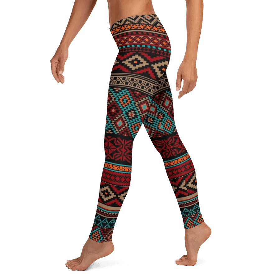 Boho Chic Aztec Print Leggings: Vibrant Southwestern-Inspired Women's Activewear product image (10)