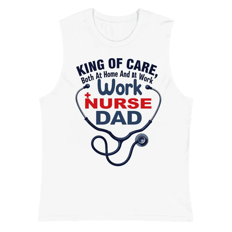 Nurse Dad Muscle Tank: King of Care Edition product image (2)