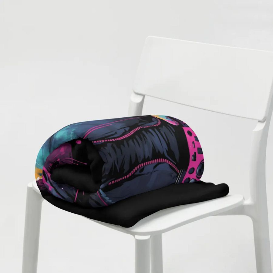 Hoodie Cat Gaming Throw Blanket product image (19)