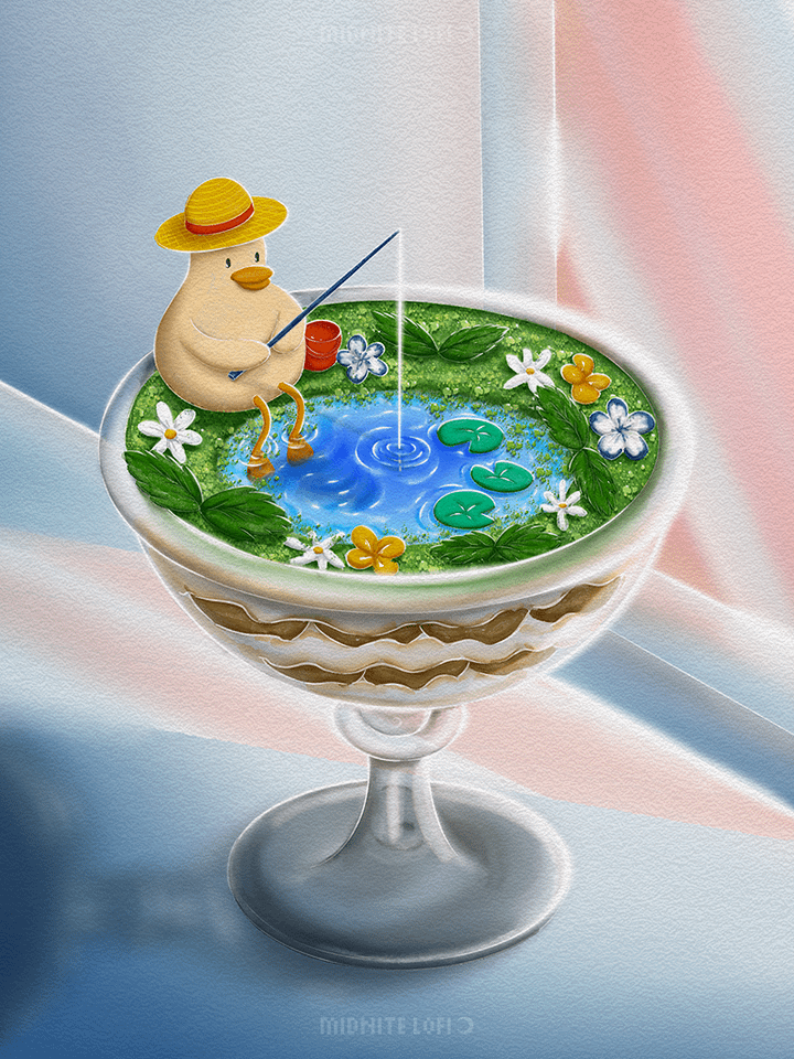 Tiramisu Dessert🌙 Illustration Wallpaper Art Set product image (1)