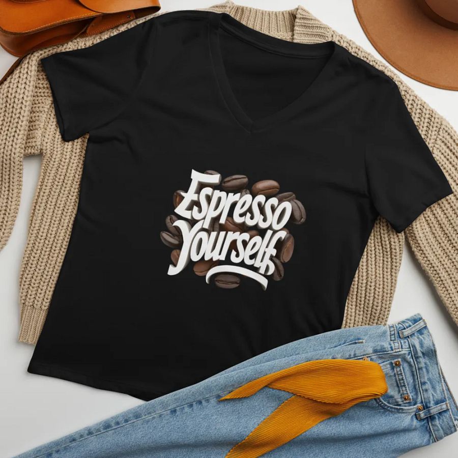 Espresso Yourself Women's Relaxed V-Neck Tee product image (7)