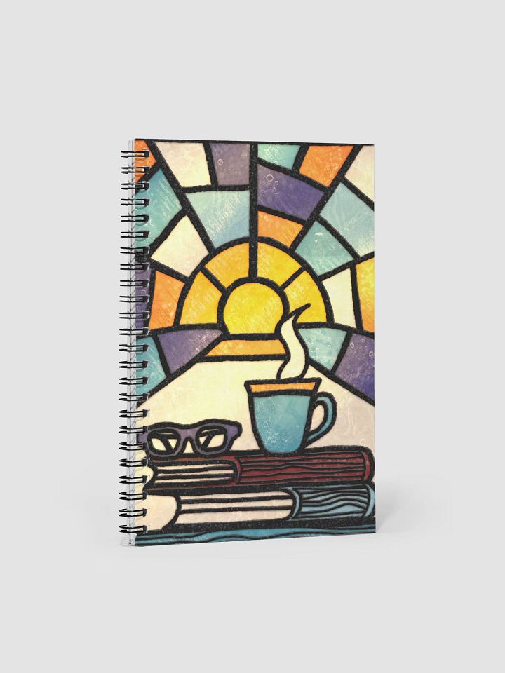 Hand-drawn Vitrage Style Notebook, Reading Journal For Coffee And Book Lovers product image (2)