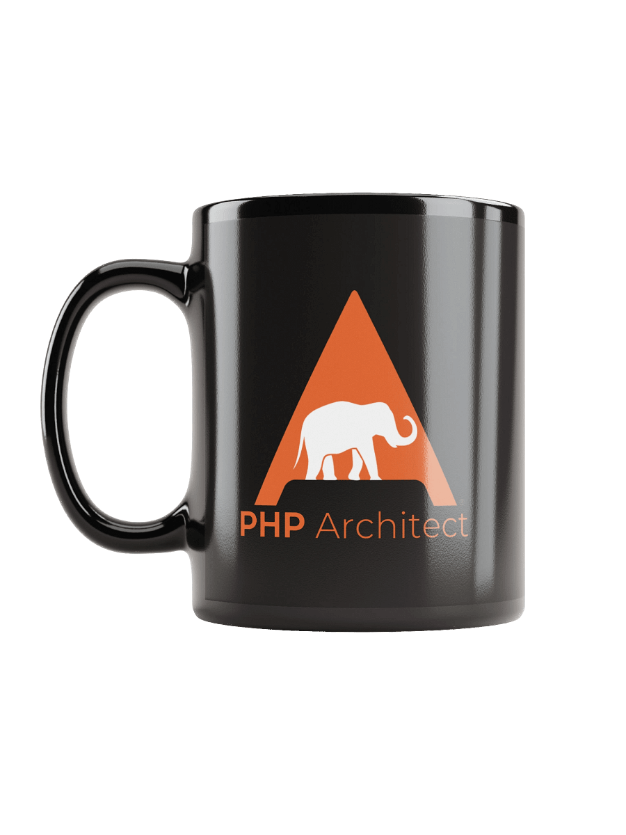 PHP Arch Logo Black Coffee Mug (Right Handed) product image (1)