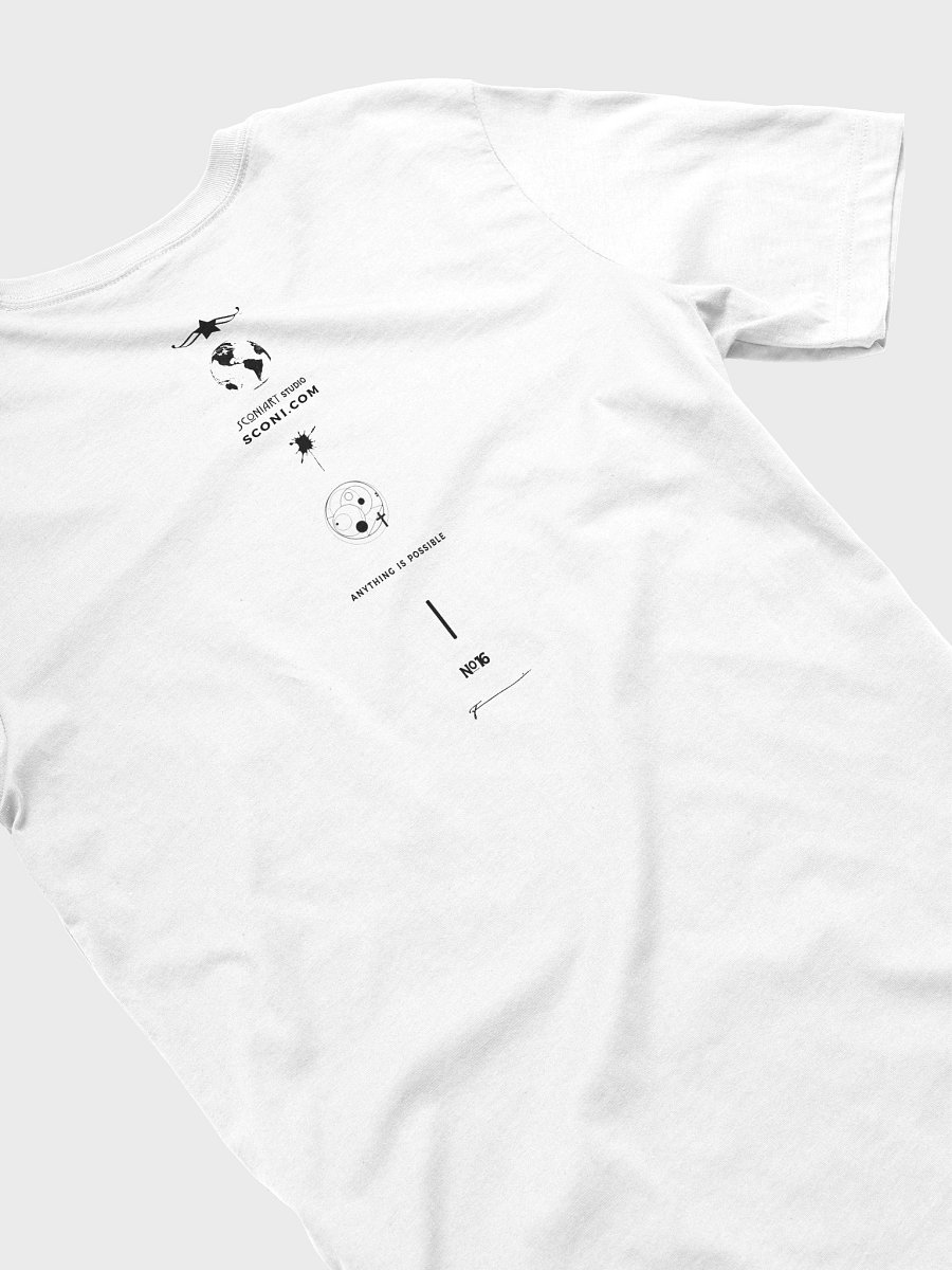 sconiArt logo design 06c white. - unisex T-Shirt. product image (4)