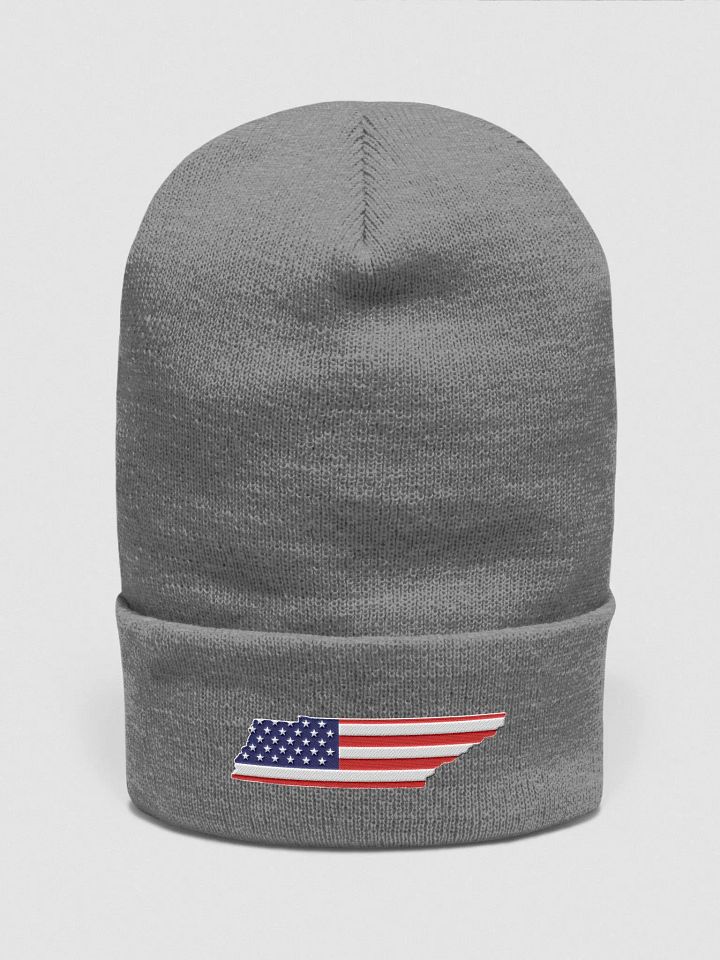 American Flag Tennessee State Beanie product image (1)