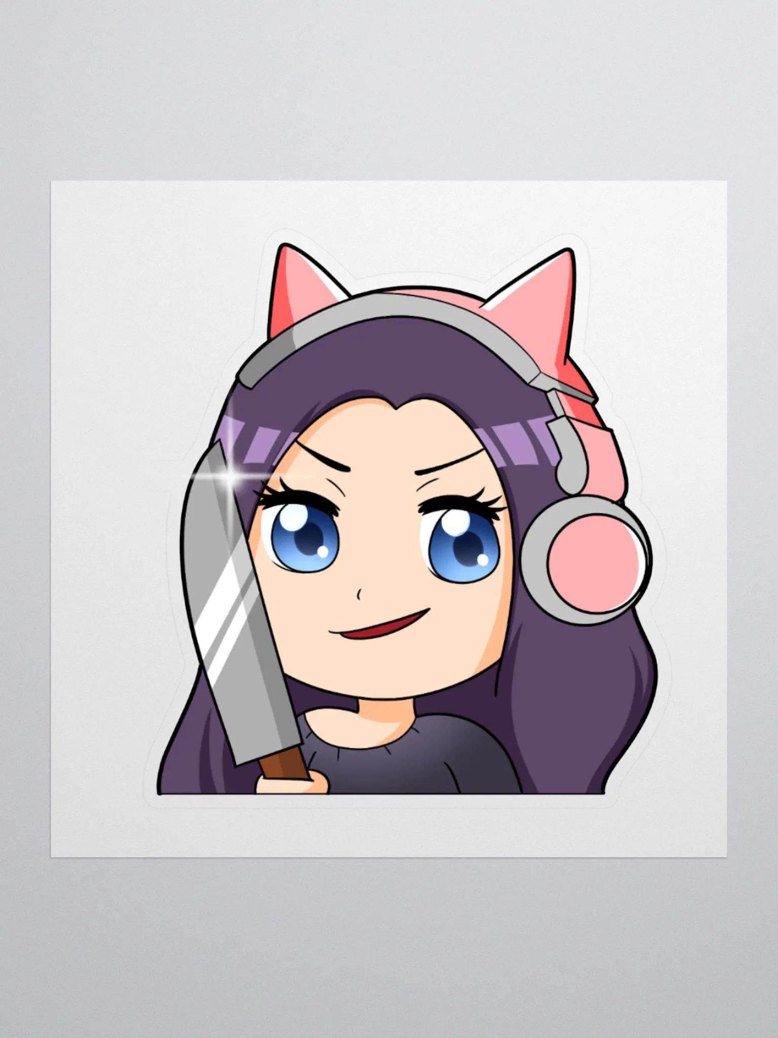 Villanarei Knaifu Waifu Kiss Cut Sticker product image (1)