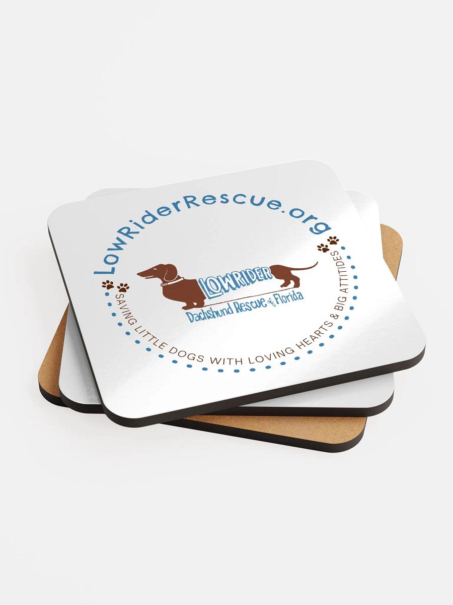 Low Rider Dachshund Rescue LOGO Coasters product image (4)