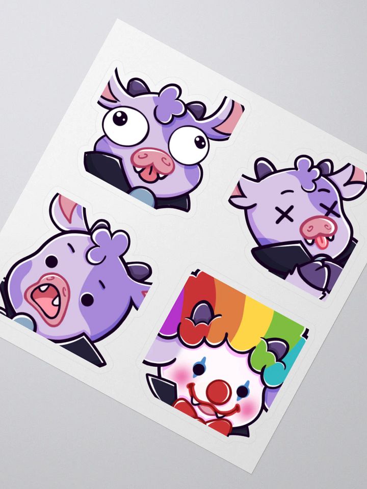 Goofy Vampire Cow Stickers product image (2)