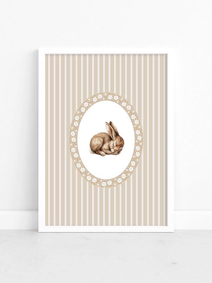 Classic Bunny Nursery Print - Sleeping Bunny product image (1)