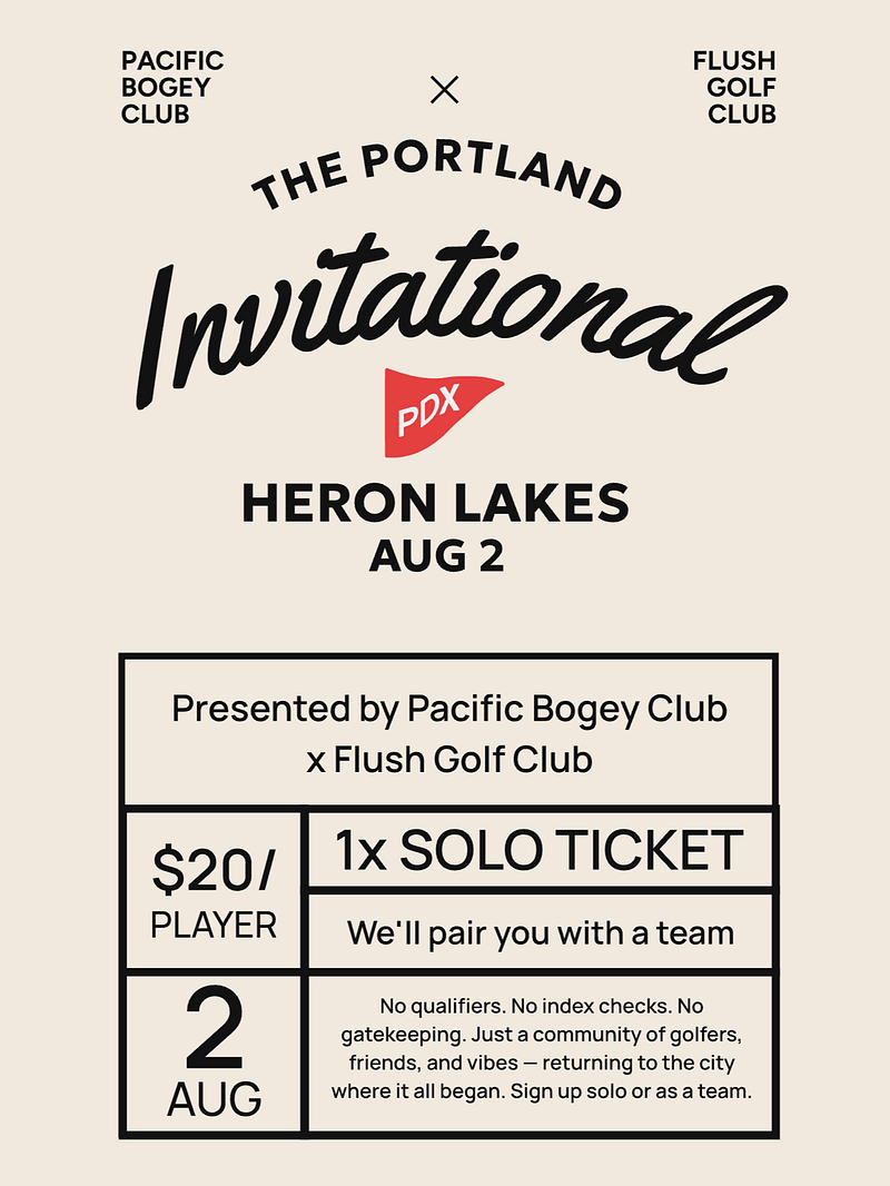 RSVP Solo Ticket - The PDX Invitational