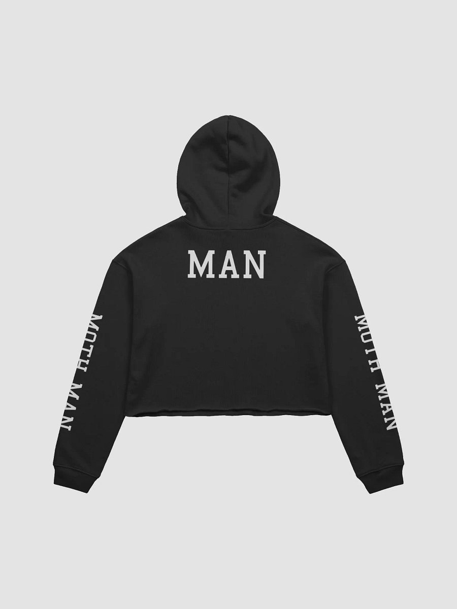 (2 sided) Moth Man sleeve print fleece crop hoodie product image (3)